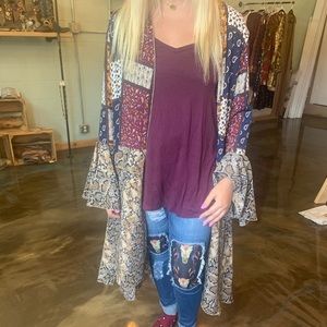 Multi print with snake print Duster